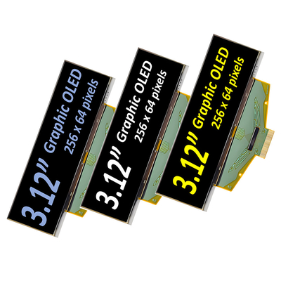 3.12 ιντσών 256x64 Γράφικη μονάδα οθόνης OLED με SSD1322 Driver IC - Κίτρινες, λευκές ή μπλε επιλογές γραμματοσειρών