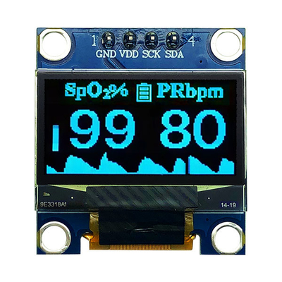 0.96 ιντσών OLED Μονάδα 12864 COG PCB 4 Πιν SPI I2C Για ιατρική συσκευή