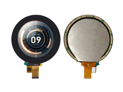 3.4 ιντσών κυκλική οθόνη LCD - 800x800, οθόνη αφής, αυτοκινητοβιομηχανική ποιότητα.